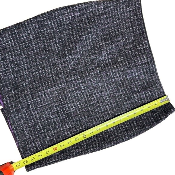 Dalia Collection‎ Modern Fit Gray Purple Woven Knit Straight Pencil Skirt - Picture 8 of 11